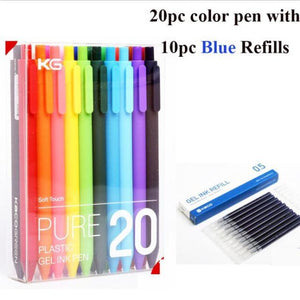 20pcs Colorful ink PURE Soft Touch Pen 0.5mm w/ Refills - Endmore. | A Life Well Designed.