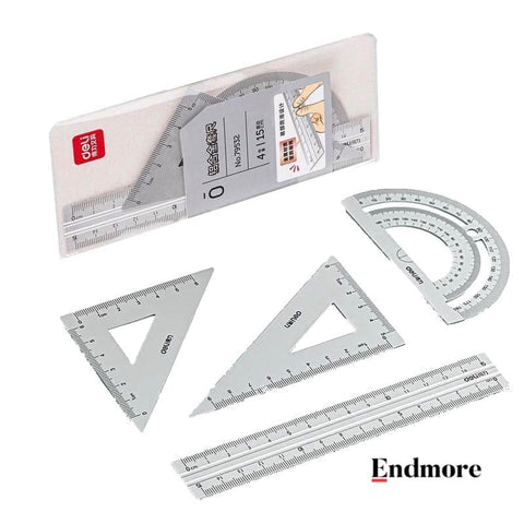 4 in 1 Aluminum Metal Ruler Set - Endmore. | A Life Well Designed.