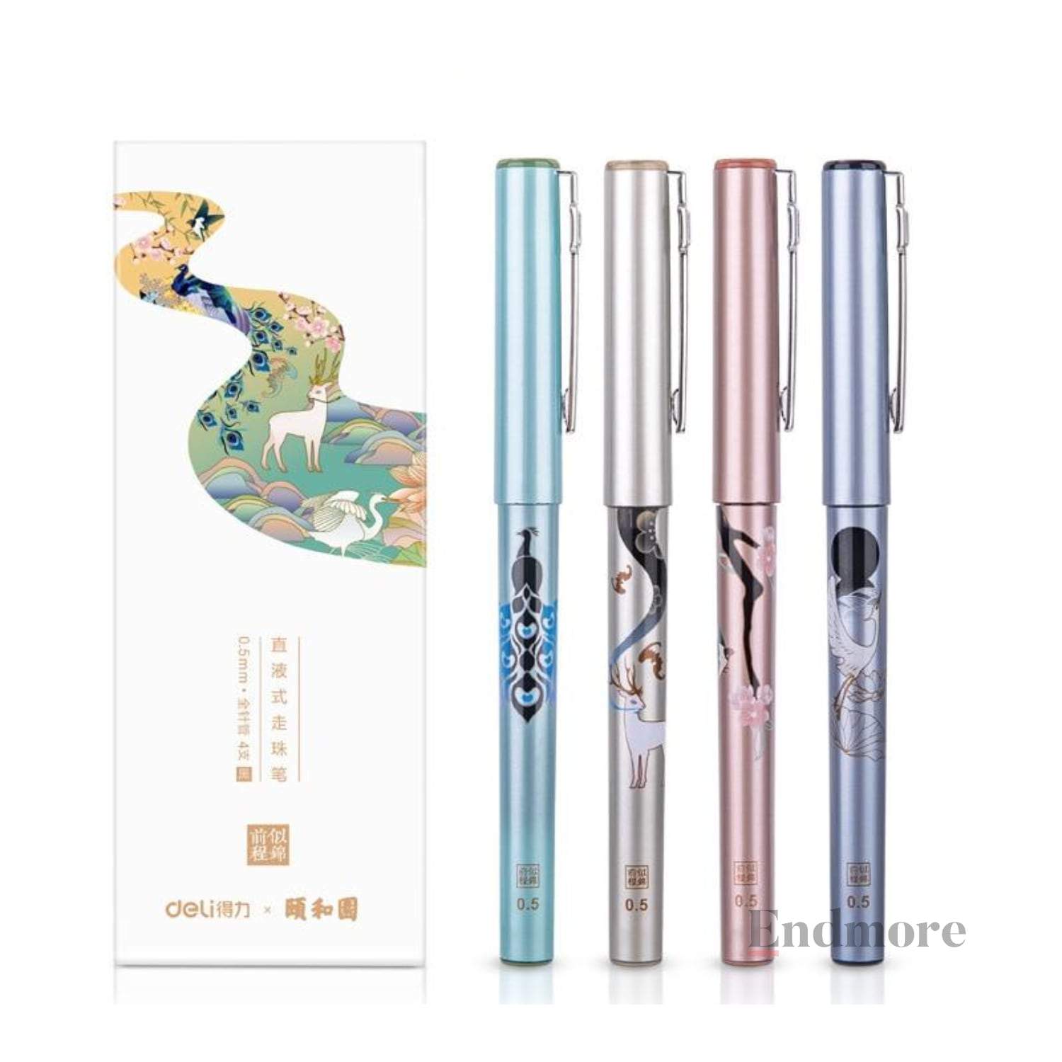 4pcs Pack of Oriental Style Gel pens 0.5MM - Endmore. | A Life Well Designed.