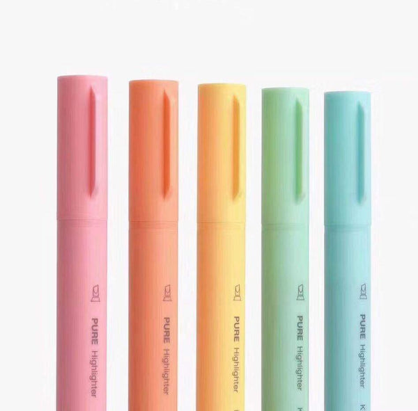 5pcs Set of Kaco Highlighter Macaron Pastel Color Pens - Endmore. | A Life Well Designed.