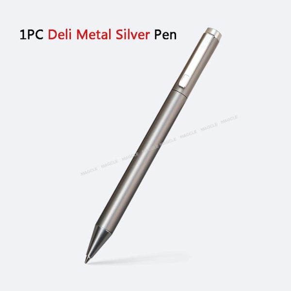 Nusign Metal Gel Pen 0.5MM w/ Refill - White Orange Blue - Endmore. | A Life Well Designed.