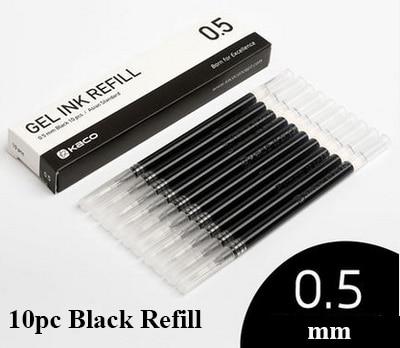 10Pcs Clean White Body Gel Pen 0.5MM Stationary Endmore. | A Life Well Designed. 10Black Ink 