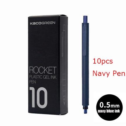 10pcs Set ROCKET Gel Pen Set 0.5MM Endmore. | A Life Well Designed. 10 Navy Blue Pen 