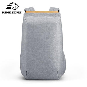 15.6'' waterproof USB charging school bag backpack Bags Endmore. | A Life Well Designed. Light gray 15 Inches 