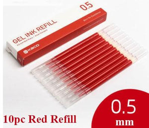 5pcs LOVE Alpha Gel Pen Sign Pen 0.5mm Stationary Endmore. | A Life Well Designed. 10pc Red Refill 