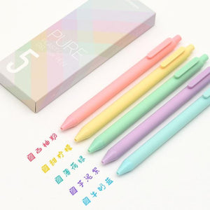 5pcs PURE 0.5mm Sign Pen - Basic & Easter Pastel Colors Stationary Endmore. | A Life Well Designed. 5pc Color ink 2 