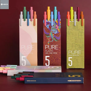 5pcs PURE Colorful Ink Signing Gel pen 0.5mm Stationary Endmore. | A Life Well Designed. 