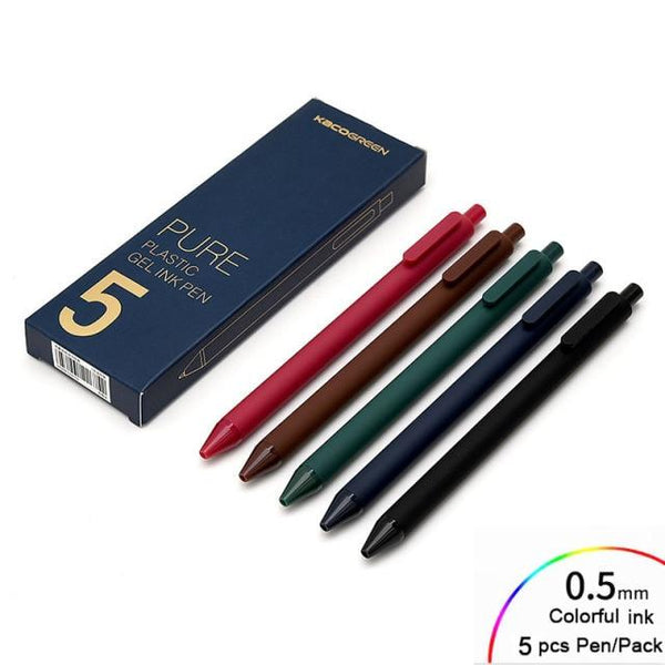 5pcs PURE Colorful Ink Signing Gel pen 0.5mm Stationary Endmore. | A Life Well Designed. GUOFENG 1 