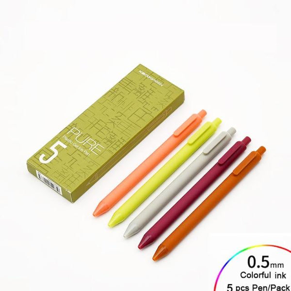 5pcs PURE Colorful Ink Signing Gel pen 0.5mm Stationary Endmore. | A Life Well Designed. GUOFENG 4 