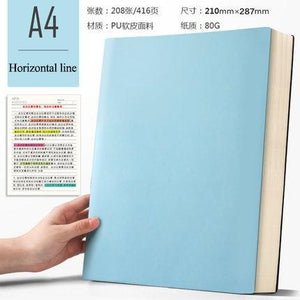 A4 Super Thick Notepad Notebook in Retro Colors - 416 pages Stationary Endmore. | A Life Well Designed. 1 A4 