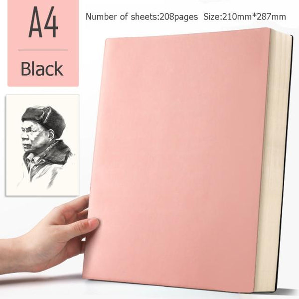 A4 Super Thick Notepad Notebook in Retro Colors - 416 pages Stationary Endmore. | A Life Well Designed. PinkBlank A4 