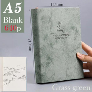 A5 A6 & B5 Thick Blank book Leather Cover 80gsm 320 sheets - Various Colors Stationary Endmore. | A Life Well Designed. A5 Crass Blank 