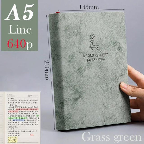 A5 A6 & B5 Thick Blank book Leather Cover 80gsm 320 sheets - Various Colors Stationary Endmore. | A Life Well Designed. A5 Crass Line 