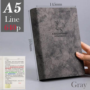 A5 A6 & B5 Thick Blank book Leather Cover 80gsm 320 sheets - Various Colors Stationary Endmore. | A Life Well Designed. A5 Gray Line 