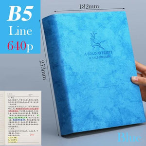 A5 A6 & B5 Thick Blank book Leather Cover 80gsm 320 sheets - Various Colors Stationary Endmore. | A Life Well Designed. B5 Blue Line 