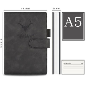 A5/B5 Notebook journal & 2021 Planner 180 sheets - Various Colors Stationary Endmore. | A Life Well Designed. B A5 black 