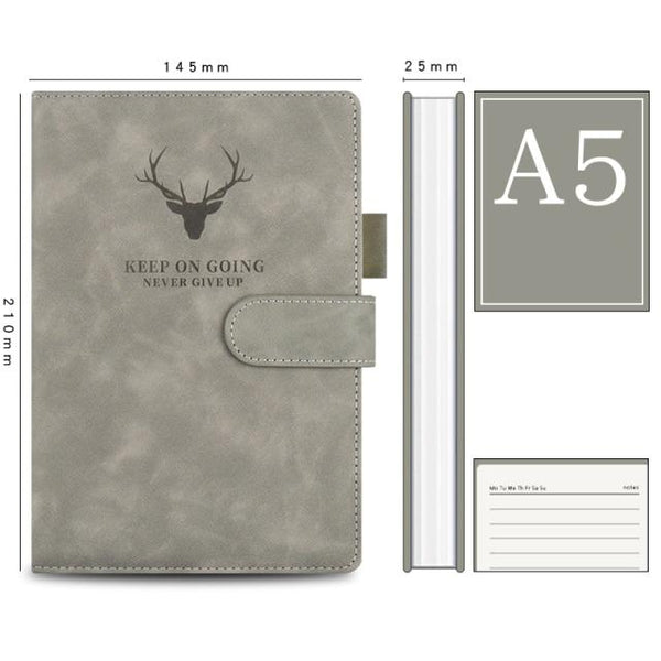 A5/B5 Notebook journal & 2021 Planner 180 sheets - Various Colors Stationary Endmore. | A Life Well Designed. B A5 gray 