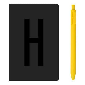 A6 Alphabet Notebook & Letter Pen Set 0.5mm Stationary Endmore. | A Life Well Designed. H A6 
