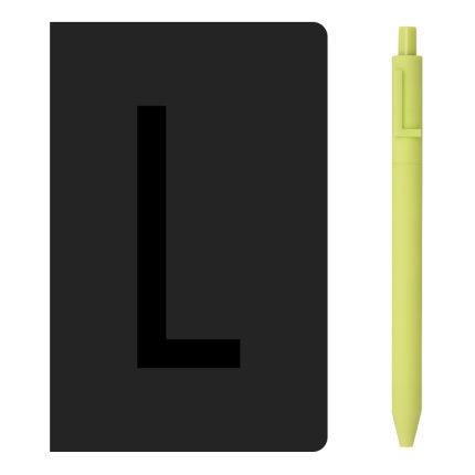 A6 Alphabet Notebook & Letter Pen Set 0.5mm Stationary Endmore. | A Life Well Designed. L A6 
