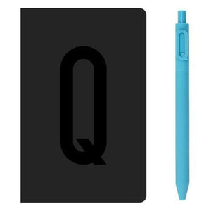 A6 Alphabet Notebook & Letter Pen Set 0.5mm Stationary Endmore. | A Life Well Designed. Q A6 