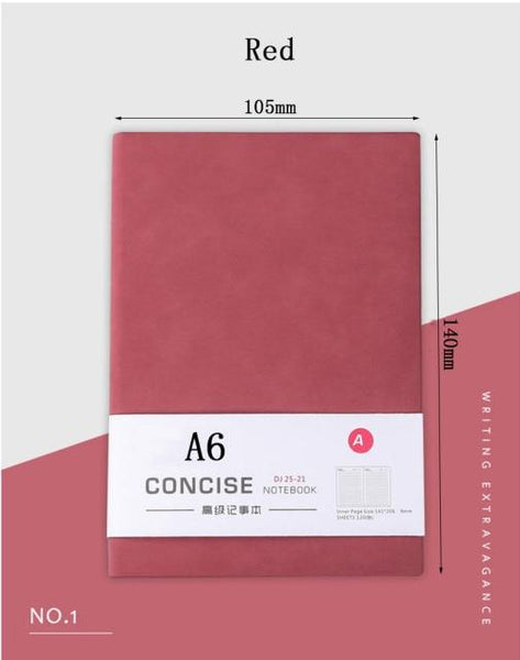 A6 Portable Travelers Journal Notebook - 160pages Stationary Endmore. | A Life Well Designed. Red2 A6 