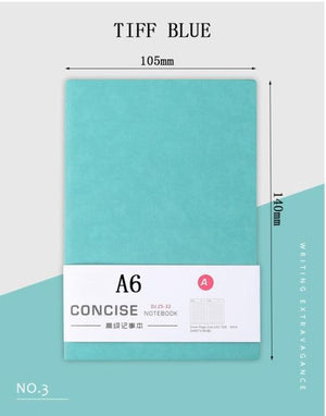 A6 Portable Travelers Journal Notebook - 160pages Stationary Endmore. | A Life Well Designed. Tiffany Blue A6 