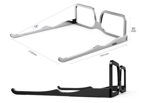 Aluminium Glasses Shaped Laptop & Tablet Stand Mount Workspace Products Endmore. | A Life Well Designed. 