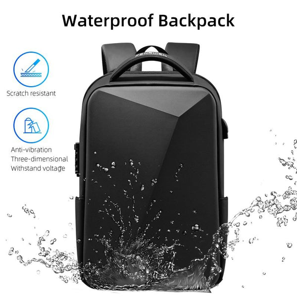 Angular Anti-theft Waterproof Backpack Bag w/ USB Charging Bags Endmore. | A Life Well Designed. 