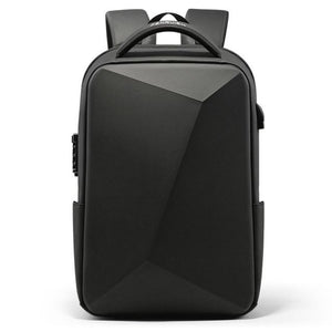 Angular Anti-theft Waterproof Backpack Bag w/ USB Charging Bags Endmore. | A Life Well Designed. Regular Black China 
