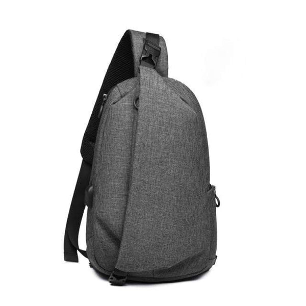 Crossbody Sling Chest Bag Daypack w/ USB port Bags Endmore. | A Life Well Designed. 