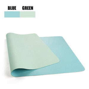 Double-side PU & Leather Desk Pad 80x40 100x50 Desk Accessories Endmore. | A Life Well Designed. BlueGreen 80x40 cm 