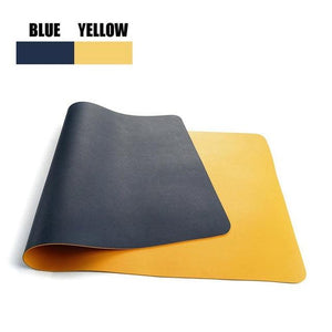 Double-side PU & Leather Desk Pad 80x40 100x50 Desk Accessories Endmore. | A Life Well Designed. BlueYellow 80x40 cm 