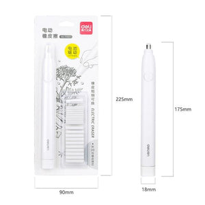 Electric Mechanical Eraser w/ Refills Stationary Endmore. | A Life Well Designed. White 