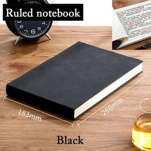 Horizontal B5 Notebook Stationary Endmore. | A Life Well Designed. Black ruled 