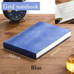 Horizontal B5 Notebook Stationary Endmore. | A Life Well Designed. Blue grid 