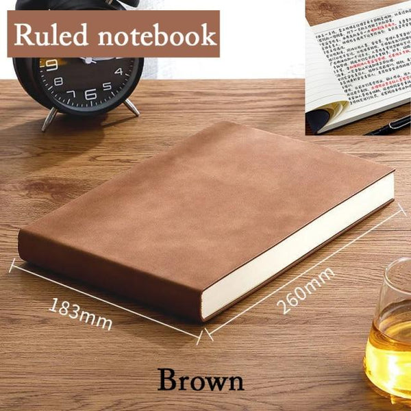 Horizontal B5 Notebook Stationary Endmore. | A Life Well Designed. Brown ruled 
