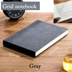 Horizontal B5 Notebook Stationary Endmore. | A Life Well Designed. Gray grid 