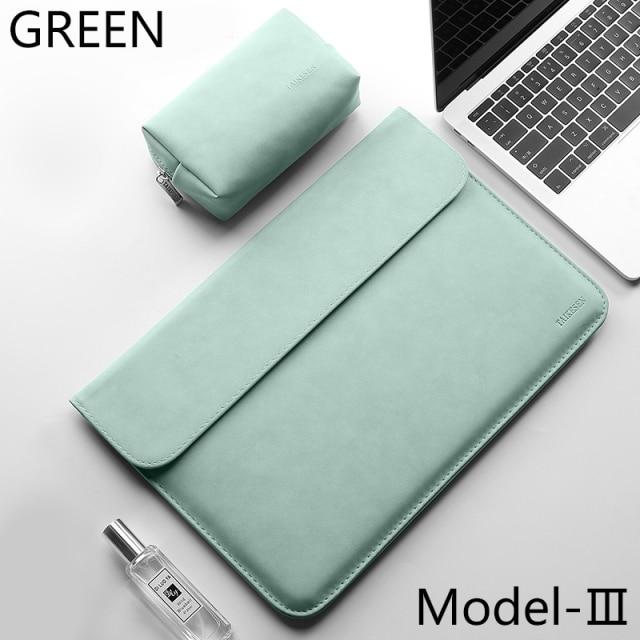 Designer Sleeves Laptop Case, Green (17ES-SP)