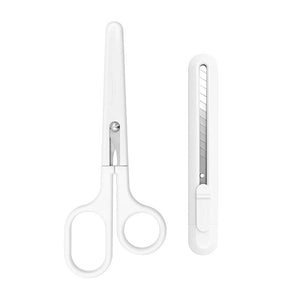 LEMO Scissors w/ Bonus Utility Knife Cutter Stationary Endmore. | A Life Well Designed. 
