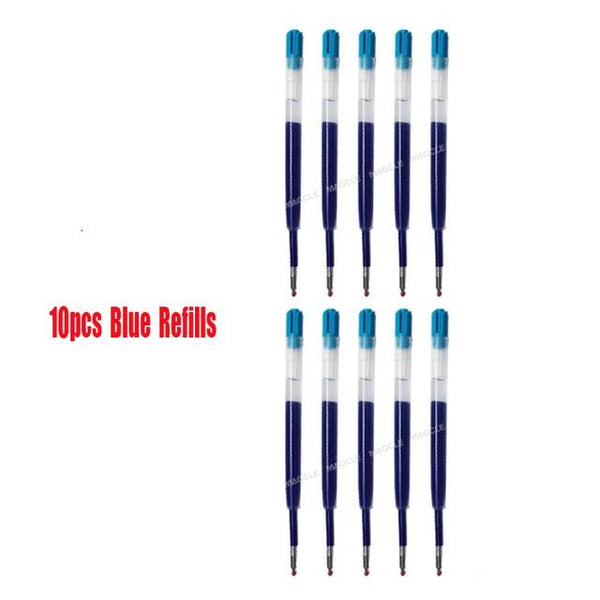 Metal Office Gel Pen w/ Refills 0.5MM Stationary Endmore. | A Life Well Designed. 10 Blue ink 