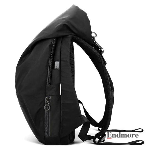 Minimalist Sleek Laptop Travel Backpack Bags Endmore. | A Life Well Designed. Gray No Hat 18 inch 32X12X48cm 
