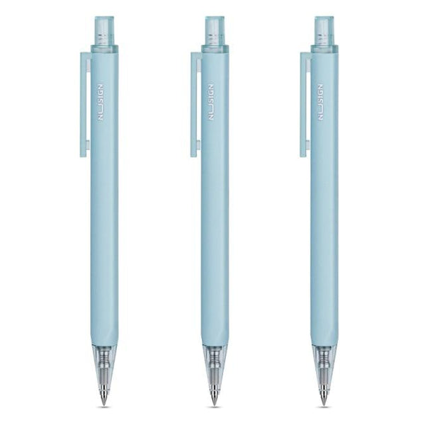 Nusign 3pc Set Retractable Gel Pen 0.5MM Stationary Endmore. | A Life Well Designed. 3 Blue pen 