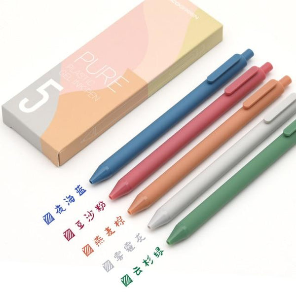 PURE Gel Pen 0.5mm - Morandi Color Stationary Endmore. | A Life Well Designed. 5pc pen 2 