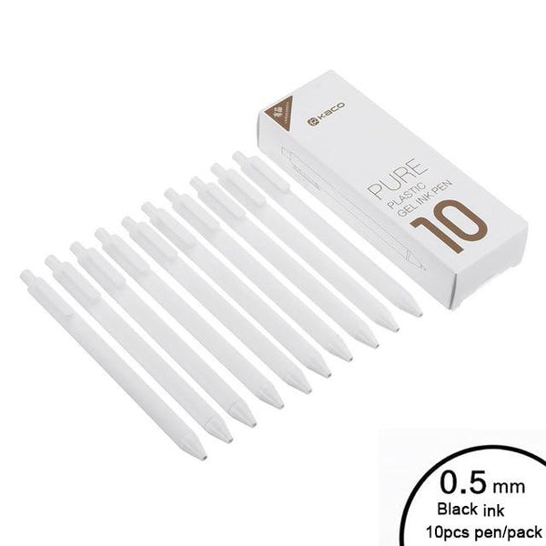 PURE Signing Gel Ink Pen 0.5mm Stationary Endmore. | A Life Well Designed. 10pc White Pen 
