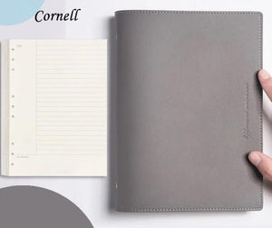 Soft PU Cover Notebook Journal - A6/A5/B5 Stationary Endmore. | A Life Well Designed. gray cornell A6 