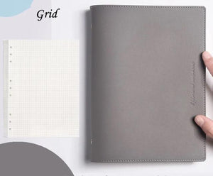 Soft PU Cover Notebook Journal - A6/A5/B5 Stationary Endmore. | A Life Well Designed. gray grid A6 