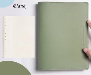Soft PU Cover Notebook Journal - A6/A5/B5 Stationary Endmore. | A Life Well Designed. green blank A6 