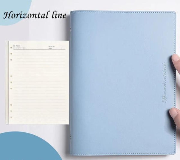 Soft PU Cover Notebook Journal - A6/A5/B5 Stationary Endmore. | A Life Well Designed. light blue lined A6 