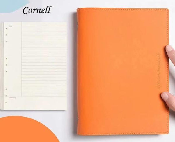 Soft PU Cover Notebook Journal - A6/A5/B5 Stationary Endmore. | A Life Well Designed. orange cornell A6 