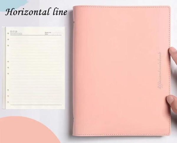 Soft PU Cover Notebook Journal - A6/A5/B5 Stationary Endmore. | A Life Well Designed. pink lined A6 
